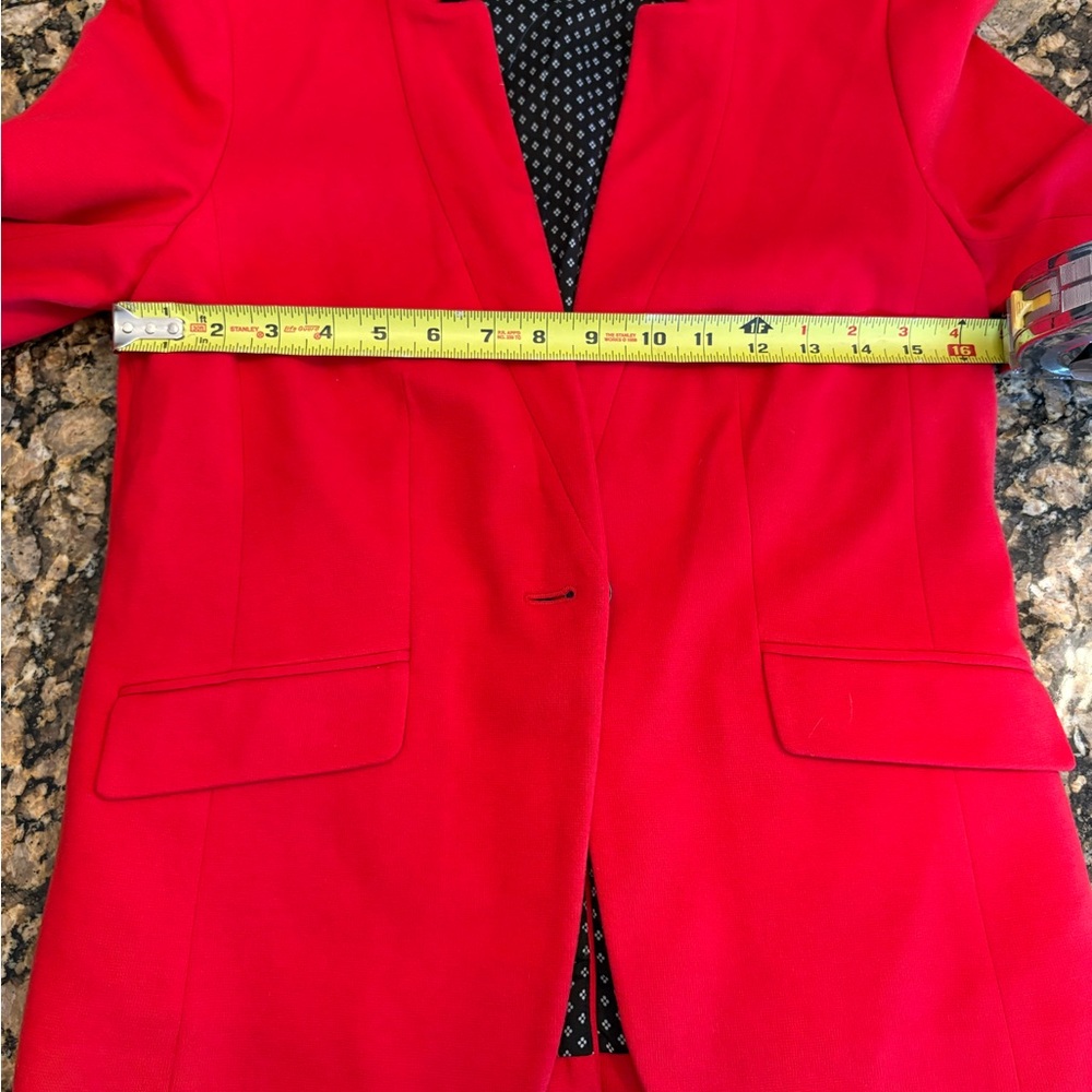 Talbots Aberdeen Red Single-Button Blazer Soft Si… - image 6